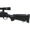 Snow Wolf Airsoft sniper M24 Army - černá, optika, dvojnožka, Snow Wolf, SW-04 06