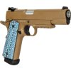 DBY Airsoftová pistole 839 (M1911 CQBP) - písková TAN, kovový závěr, GBB, DBoys/Double Bell 06