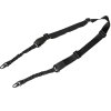 AMX Dvoubodový bungee popruh s HK klipem - černý, Amomax 02