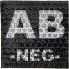 Kam. IR nášivka krevní skupina - AB NEG, Kampfhund 02