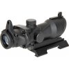 Puškohled stylu ACOG 4x32 s Lighting a Killflash a QD V2 montáží - černý, JJ Airsoft 02