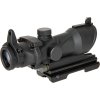 Puškohled stylu ACOG 4x32 s Lighting a QD montáží - černý, JJ Airsoft 02