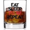 Luc Sklenice na whisky - Eat sleep PEW repeat, 295ml, Lucky Shot USA 02