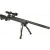 Snow Wolf Airsoft sniper SW-04 - černá, optika, dvojnožka, Snow Wolf 03