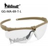 Wosport Ochranné střelecké brýle MA-69 - pískový rám/čirá skla, Wosport 01