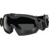 Taktické brýle s ventilátorem - tmavé, černý rám, GFC 01