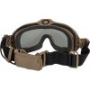 Taktické brýle s ventilátorem - tmavé, pískový rám, GFC 03