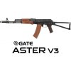 E a L Airsoftová zbraň AKS74N + ASTER V3 - ocelová, pravé dřevo, Essential, E&L 01