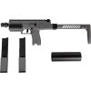 VRK Airsoftový samopal VMP-1 s tlumičem - šedý, 2x zásobník, GBB, VORSK 08