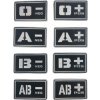 ANAREUS 3D nášivka krevní skupiny 0 POS - černá/bílá, TYP A, A.C.M. 01