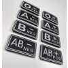 ANAREUS 3D nášivka krevní skupiny A POS - černá/bílá, TYP B, A.C.M. 02