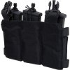 PRI Otevřená zásobníková sumka pro 3x M4 na suchý zip - černá, Primal Gear 04