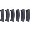 SRC Set zásobníků Mid-cap pro AK + rychloplnička - 6ks, černý, tlačný, 100b, SRC 01