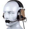 Tac Taktický headset Comtac III duální (silikonové chrániče sluchu) - Dark Earth, Tac-Sky 01