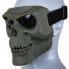 Celoobličejová maska Skeleton - olivová OD, Wosport