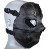 Celoobličejová taktická maska - Multicam Black, Wosport 03