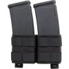 WSP Dvojitá otevřená MOLLE sumka pro zásobníky 2x M4 - černá, Wosport 02