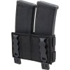 WSP Dvojitá otevřená MOLLE sumka pro zásobníky 2x M4 - černá, Wosport 03