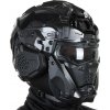 Taktická celoobličejová helma Helmet II - černá, Wosport 03