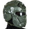 Taktická celoobličejová helma Helmet II - olivová, Wosport 03