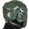 Taktická celoobličejová helma Helmet II - olivová, Wosport 04