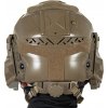 Taktická celoobličejová helma Helmet II - písková TAN, Wosport 03
