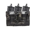 WSP Přední MOLLE panel pro zásobníky 3x M4 - MC Black, MG-87R-BCP, Wosport 04