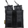 EME Dvojitá otevřená MOLLE sumka pro zásobníky M4 + pistol - černá, Emerson Gear 03