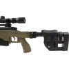 Airsoft sniper MB4411D + puškohled a dvojnožka - olivová 11