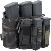 EME Přední panel na suchý zip pro 3x zásobník M4 - Multicam Black, Emerson Gear 02