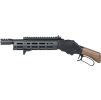 JGG Airsoftová brokovnice Lever Action AT8701 - černá, celokov, dřevo, Golden Eagle 01