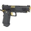 EIC Airsoftová pistole EC-2104 - černá, zlaté doplňky, kovový závěr, GBB, E&C 04
