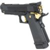 EIC Airsoftová pistole EC-2104 - černá, zlaté doplňky, kovový závěr, GBB, E&C 05