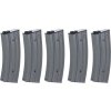SPE Set Low-Cap zásobníků pro M4 a H One™ - šedý, kovový, tlačný, 30bb, 5ks, Specna Arms 01