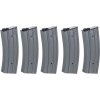 SPE Set Mid-Cap zásobníků pro M4 a H One™ - šedý, kovový, tlačný, 120bb, 5ks, Specna Arms 01