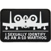 Plastové 3d patche 3D nášivka Sexual identification A-10 WARTHOG - černá, Jackets to go 01