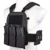 WSP Taktická vesta / Plate Carrier se sumkou na 3 zásobníky M4 - černá, Wosport 01