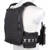WSP Taktická vesta / Plate Carrier se sumkou na 3 zásobníky M4 - černá, Wosport 04