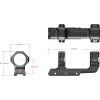 Vector Optics Jednodílná montáž CANTILEVER pro 34mm puškohledy - černá, Vector Optics 04