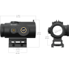 Vector Optics PARAGON 4×24 MINI Prism s vysokou RUM™ HC montáží - černá, Vector Optics 16