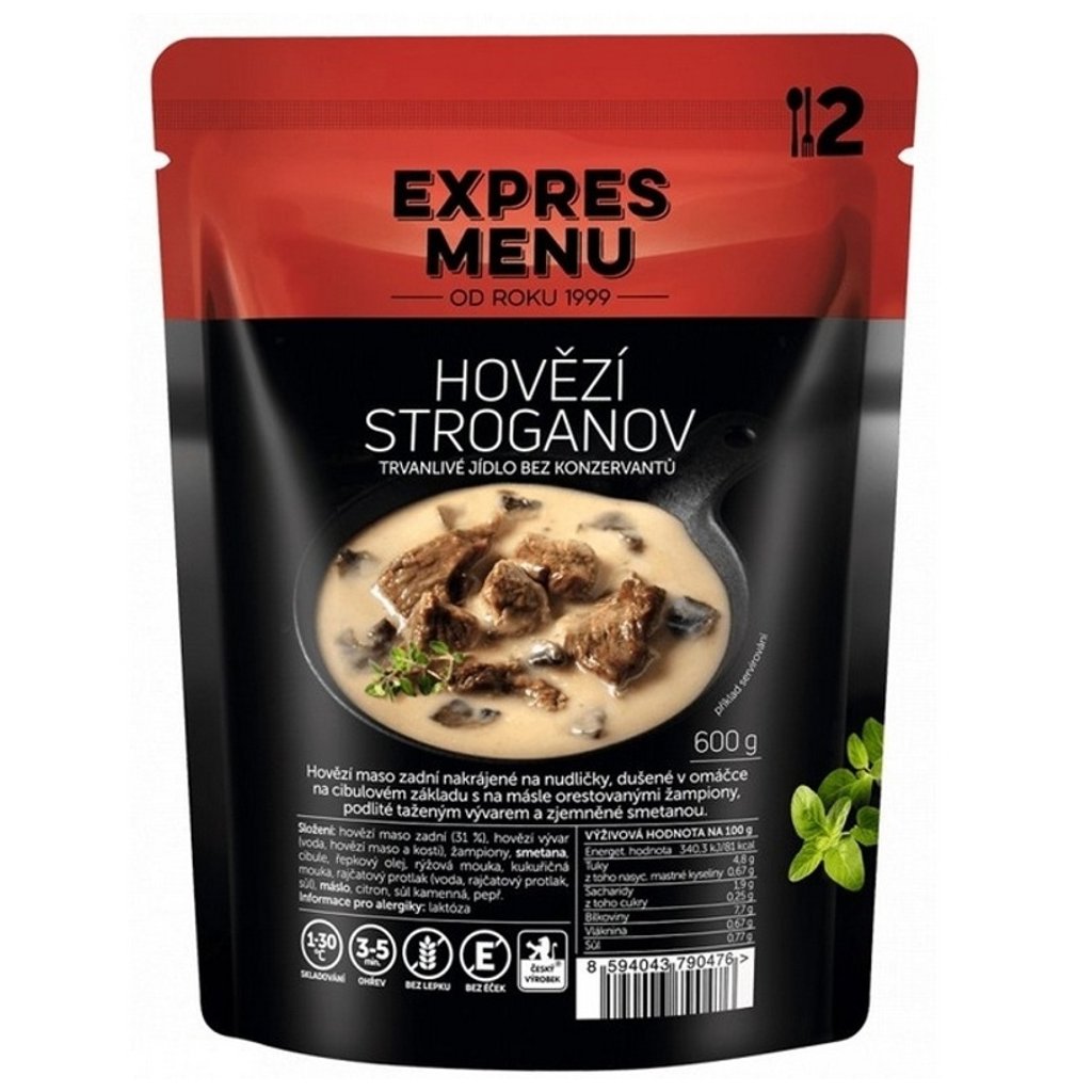 Hovězí Stroganov (2 porce 600g) - Expres menu