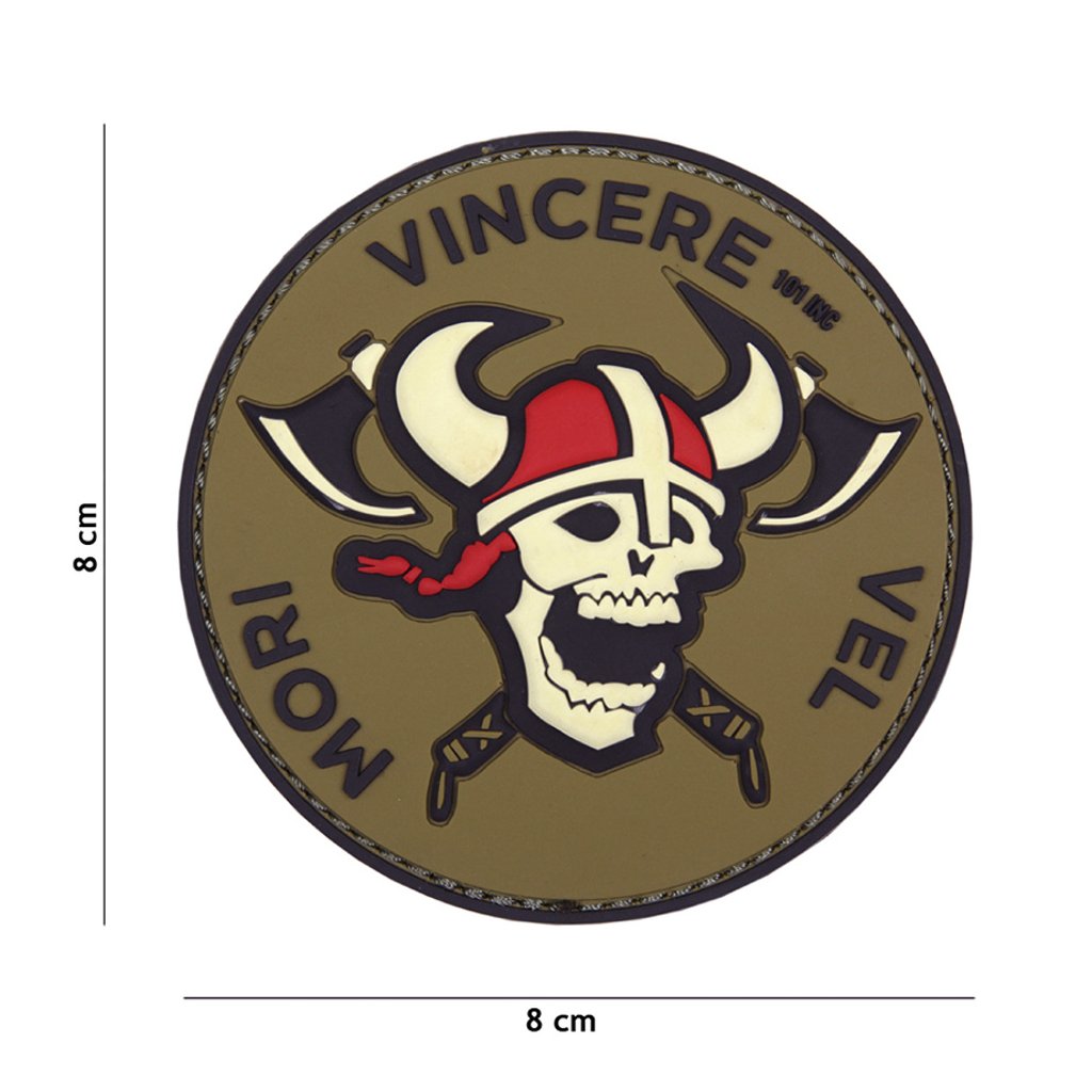 Mori Vincere Vel Velcro patch (3D plastic) - red/white (101 INC)