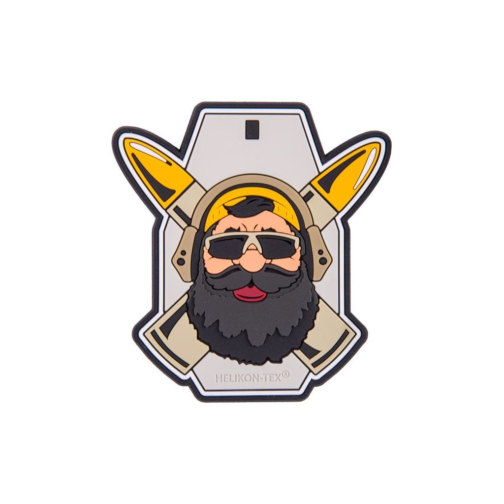 Velcro patch "Beardman RANGE" (plastic) - gray - HELIKON