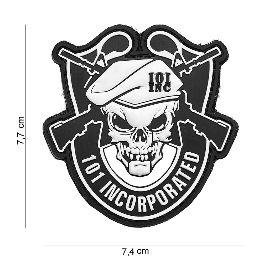 Velcro patch 101 Incorporated (3D plastic) - black (101 INC)