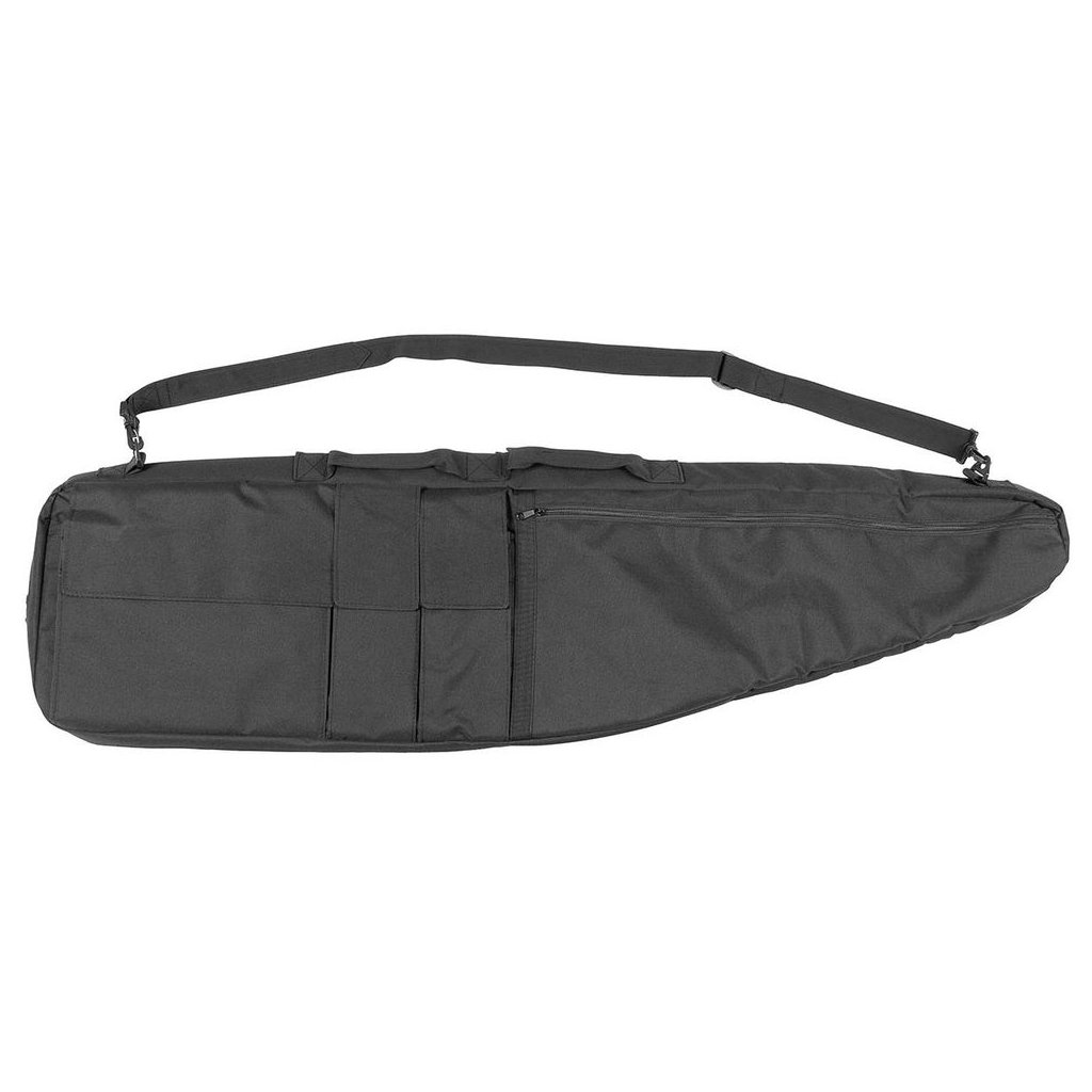 Rifle transport case with back straps - black