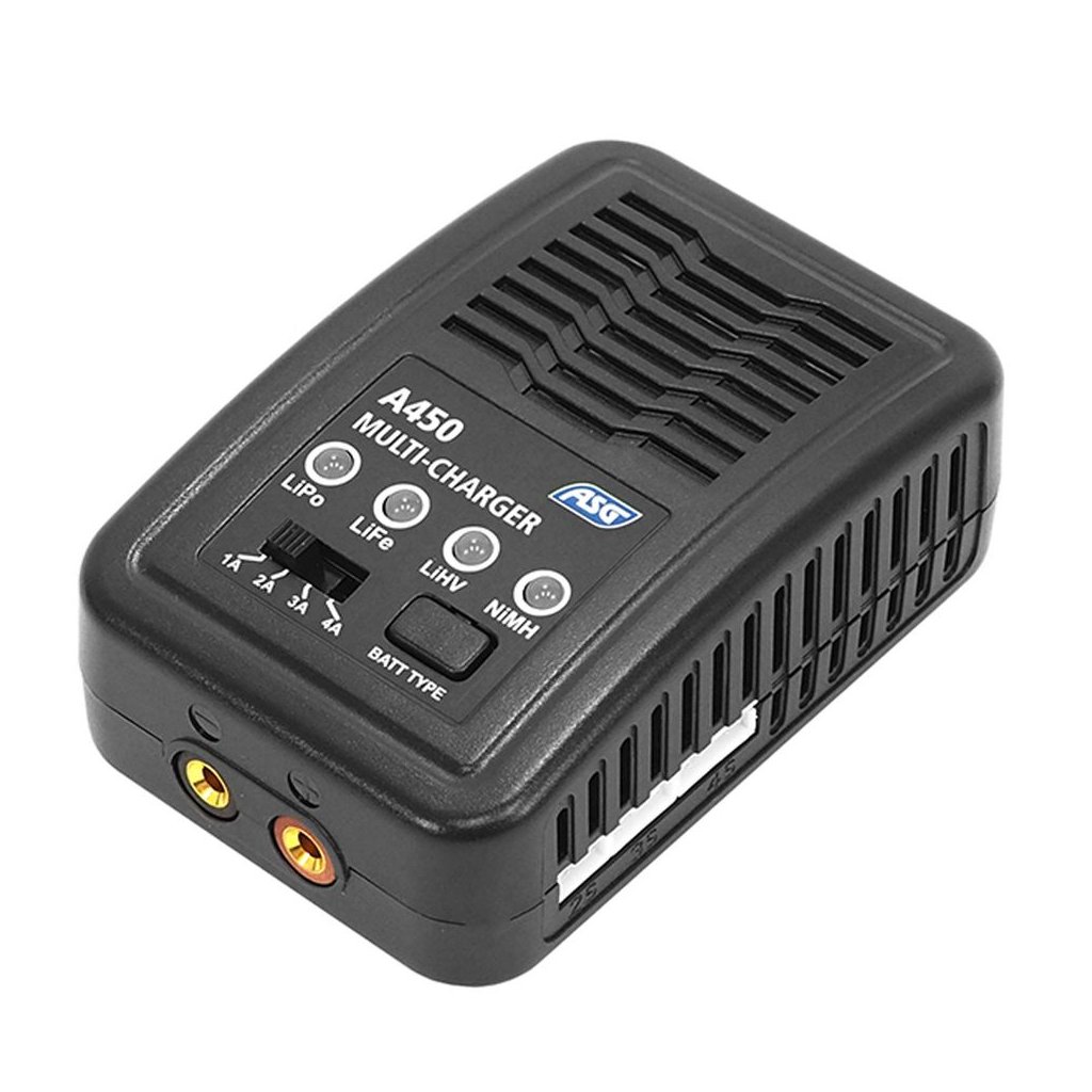 A450 mains charger for LiPo, NiMH, LiFe, LiHV batteries - ASG