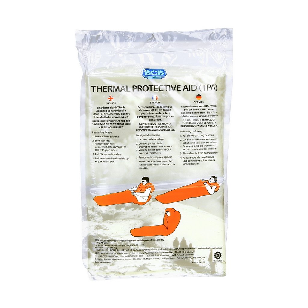 Thermal Protective Aid Hooded Thermal Blanket (MF206D) - BCB