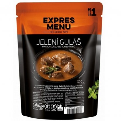 Jelení guláš (1 porce 300g) - Expres menu