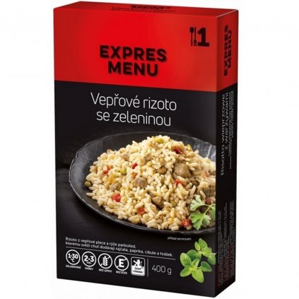 KM Vepřové rizoto se zeleninou (1 porce s přílohou 400g) - Expres menu