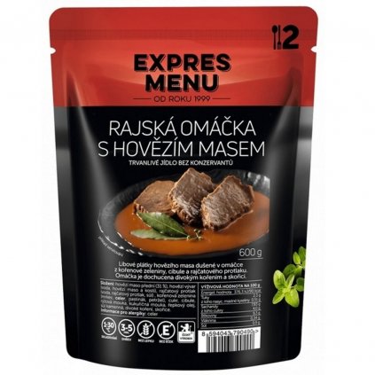 Rajská s hovězím masem (2 porce 600g) - Expres menu